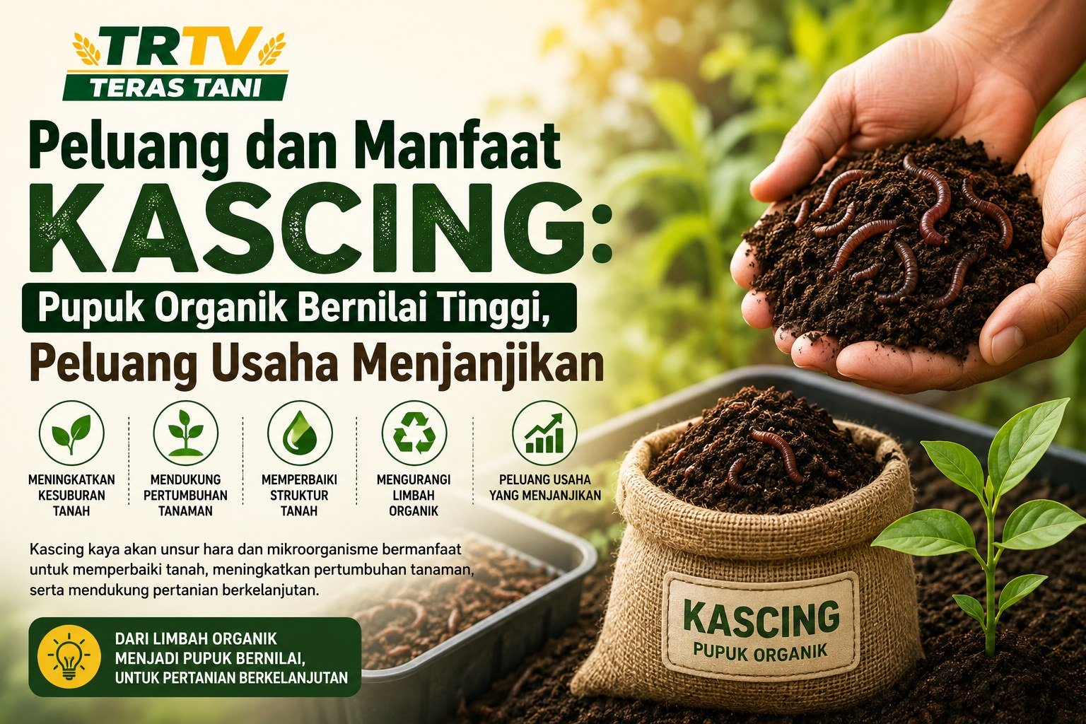 Peluang dan Manfaat Kascing: Pupuk Organik Bernilai Tinggi, Peluang Usaha Menjanjikan